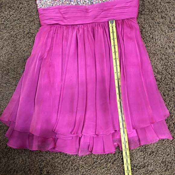 COLORS Pink Bedazzled Homecoming Dress - Picture 3 of 7